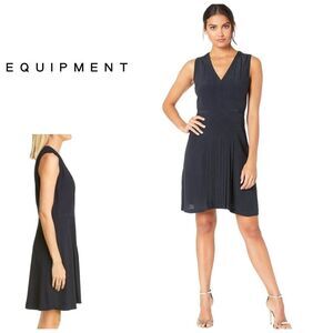 New. EQUIPMENT black pleated dress. Normally $450. Size 2